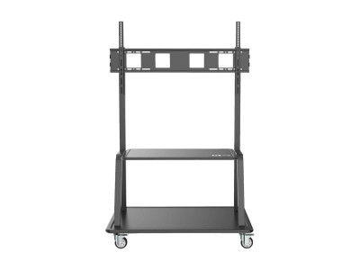 Eaton MGE : HEAVY-DUTY ROLLING TV CART 60-105 DISPLAYS LOCK CASTERS BLK
