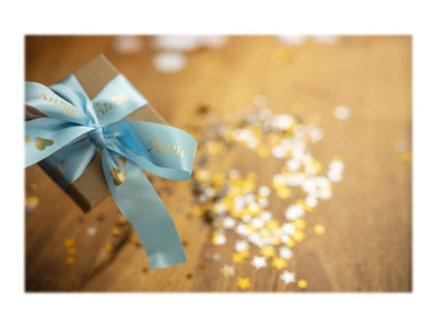 Brother : 24MM GOLD / LIGHT BLUE RIBBON tape