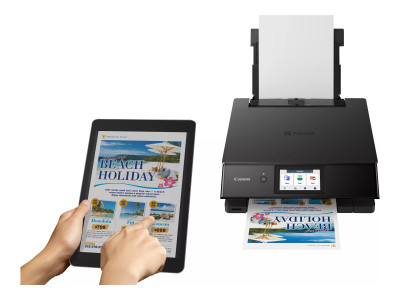 Canon : PIXMA TS8750 BLACK A4/A5/B5 4800X1200DPI 446X213X485 BORDERL