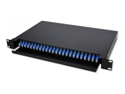 MCL Samar : 19IN 1U 24-PORTS OPTICAL DRAWER avec 24 LC DUPLEX FEEDTHROUGHS