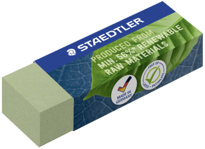 Gomme STAEDTLER, 65 x 23 x 13 mm, vert olive
