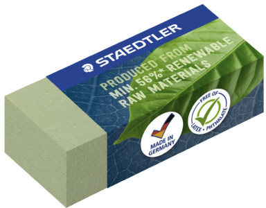 Gomme STAEDTLER, 65 x 23 x 13 mm, vert olive