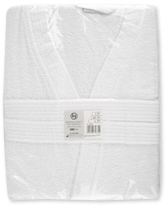 HYGOSTAR Peignoir de bain Kimono, taille S, en coton, blanc