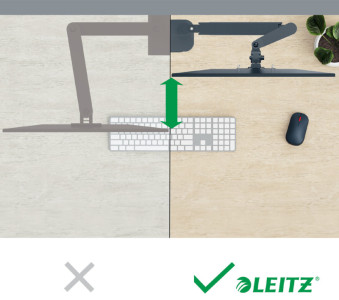 LEITZ Bras pour écran Ergo avec support ordinateur portable