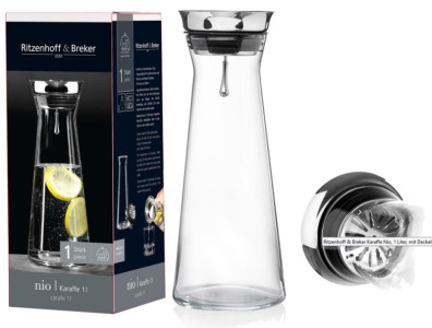 Ritzenhoff & Breker Carafe en verre NIO, 1 litre