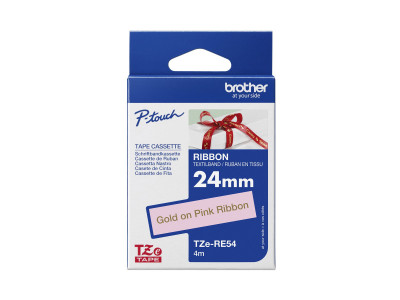 Brother : 24MM GOLD / PINK RIBBON tape