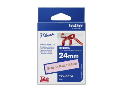 Brother : 24MM GOLD / PINK RIBBON tape