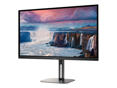 AOC : Q27V5N/BK 27IN VA QHD 300CD/4MS/2HDMI/DP/2USB/HAS