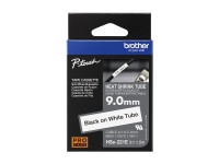 Brother HSe-221E Ruban thermorétractable Noir sur blanc 9,0 mm x 1,5 m