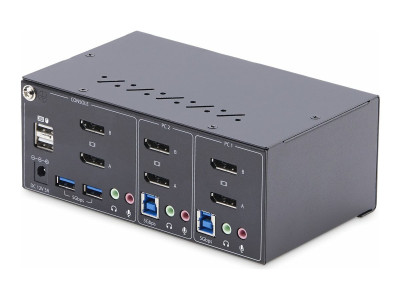 Startech : 2-PORT DISPLAYPORT 1.2 DUAL 4K 60HZ KVM SWITCH W/ USB 3.0
