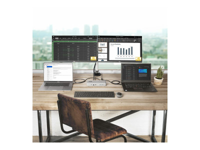Startech : DUAL-LAPTOP USB-C KVM DOCKING STATION - KVM SWITCH DOCK