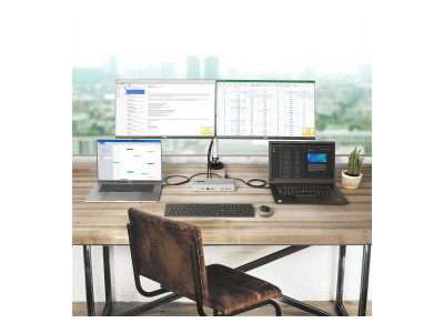 Startech : DUAL-LAPTOP USB-C KVM DOCKING STATION - KVM SWITCH DOCK
