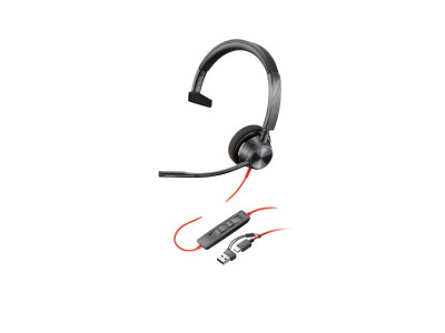 Poly : POLY BW 3310 MONO USB-C HS +USB-C/A