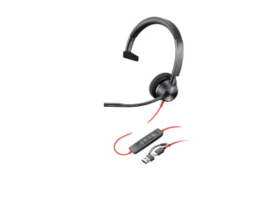 Poly : POLY BW 3310 MONO USB-C HS +USB-C/A