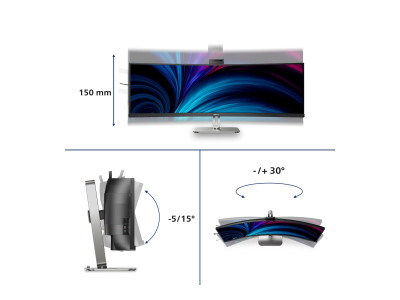 Philips : 49B2U6900CH 48.8IN CURV VA 5K 450CD/2HDMI/DP/4USB/2USB-C/HAS