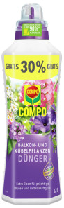 COMPO Balkon- und Kübelpflanzendünger, 2,5 Liter Kanister