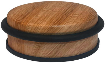 ALBA Butoir de porte, en acier, diamètre: 110 mm, effet bois