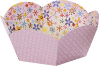 folia Panier pour cadeaux en carton imprimé, diamètre 145 mm folia Panier pour cadeaux en carton imprimé, diamètre 145 mm