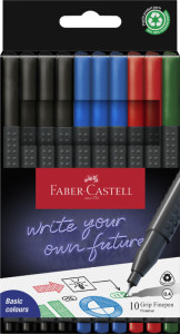 FABER-CASTELL Fineliner GRIP FINEPEN, 10er Kartonetui Office