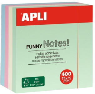 APLI Cube de notes adhésives 