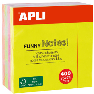 APLI Cube de notes adhésives 
