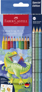 FABER-CASTELL Crayon de couleur Colour GRIP Dino, 18+6