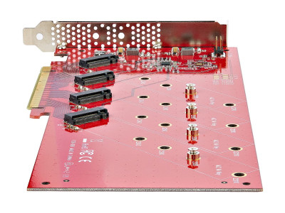 Startech : QUAD M.2 PCIE SSD ADAPTER card avec BIFURCATION PCIE 4.0