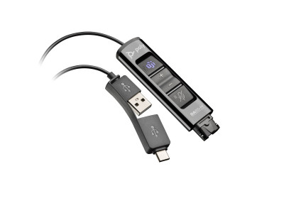 Poly : DA85-M TEAMS CERTIFIED USB TO QD SMART DIGITAL HEADSET ADAPTOR