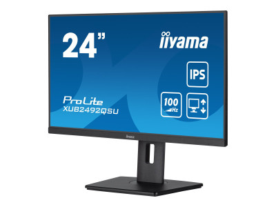 Iiyama : XUB2492QSU-B1 23.8IN IPS QHD 300CD/HDMI/DP/3USB/USB-C/HAS