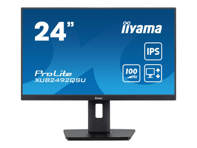 Iiyama : XUB2492QSU-B1 23.8IN IPS QHD 300CD/HDMI/DP/3USB/USB-C/HAS