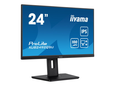 Iiyama : XUB2492QSU-B1 23.8IN IPS QHD 300CD/HDMI/DP/3USB/USB-C/HAS