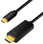 LogiLink Câble de connexion USB-C - HDMI, 3,0 m, noir LogiLink Câble de connexion USB-C - HDMI, 3,0 m, noir