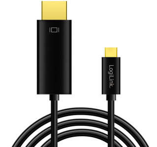 LogiLink Câble de connexion USB-C - HDMI, 3,0 m, noir