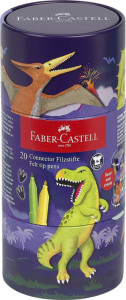 FABER-CASTELL Feutre CONNECTOR PEN, Dinobox de 20