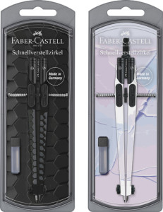 FABER-CASTELL Schnellverstellzirkel DARK & BRIGHT, sortiert