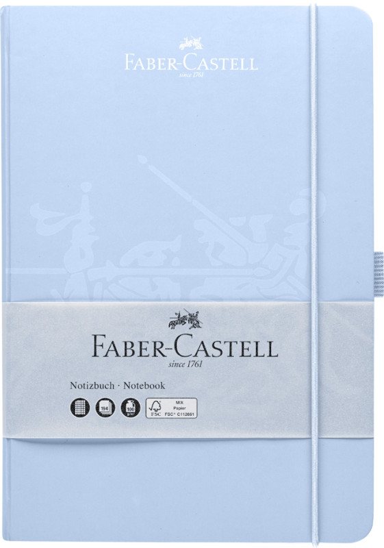 FABER-CASTELL Notizbuch, DIN A5, kariert, schwarz