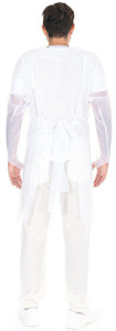 HYGOSTAR CPE-Untersuchungskittel mit Daumenloch, XL, blau