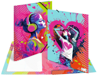 Chemise d'angle HERMA « Fille musicale », carton, DIN A3