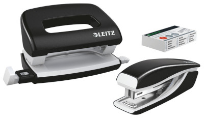 LEITZ kit mini agrafeuse et perforateur Nexxt WOW, rouge