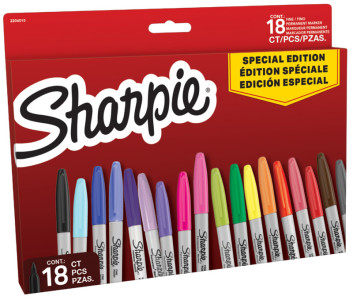 Sharpie Marqueur permanent FINE, BIG PACK de 18 