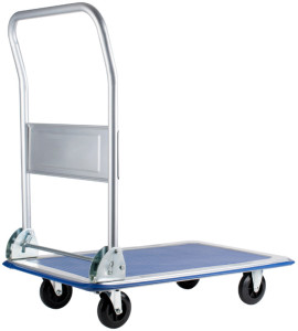 pavo Chariot à plate-forme, capacité: 150 kg, noir/bleu