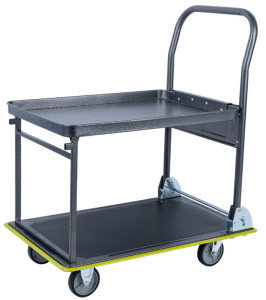 pavo Chariot à étages, capacité: 150 kg, gris foncé