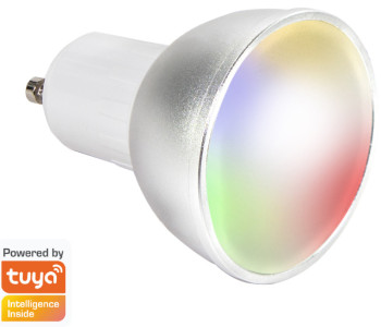 LogiLink Wi-Fi Smart LED-Lampe, Tuya kompatibel, GU10, weiß