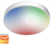 Plafonnier LED connecté LogiLink Wi-Fi, compatible Tuya, blanc Plafonnier LED connecté LogiLink Wi-Fi, compatible Tuya, blanc