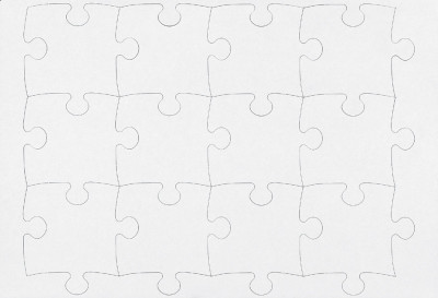 HEYDA Puzzle vierge, 48 pièces, 210 x 297 mm, blanc