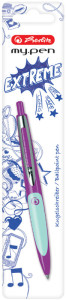 herlitz Stylo à bille rétractable my.pen, lilas/menthe