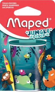 Maped Taille-crayon 2 trous JUNGLE fever, en métal, blister