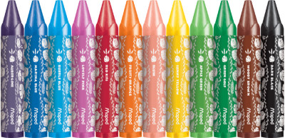 Maped Crayon cire JUNGLE fever JUMBO, étui en carton de 12