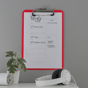 LEITZ Porte-bloc WOW, A4, en polystyrène, rouge