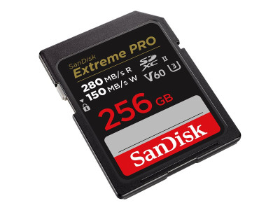 SANDISK : PRO 256GB V60 UHS-II SD CARDS 280/100MB/S V60 C10 UHS-II
